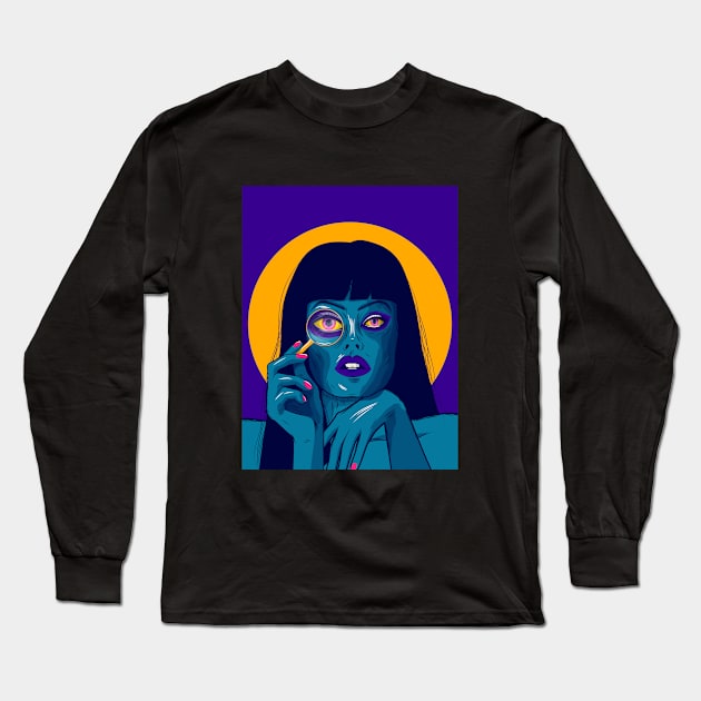 Judging you Long Sleeve T-Shirt by Priscila Floriano